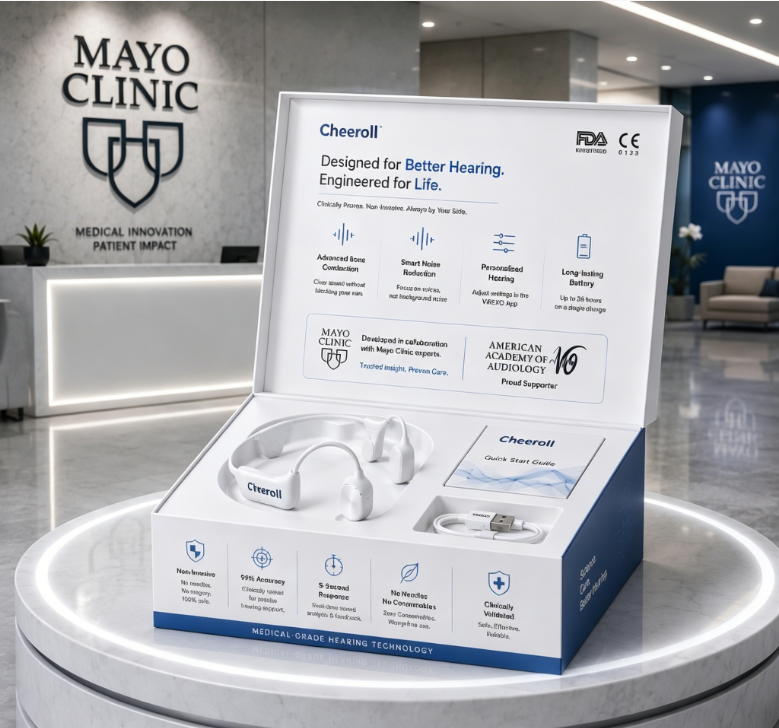 🏆 Final 2 Hours : Only Limited Stock Left🌟Cheeroll® Bone Conduction Smart Hearing Headphones (Mayo Clinic Recommended)