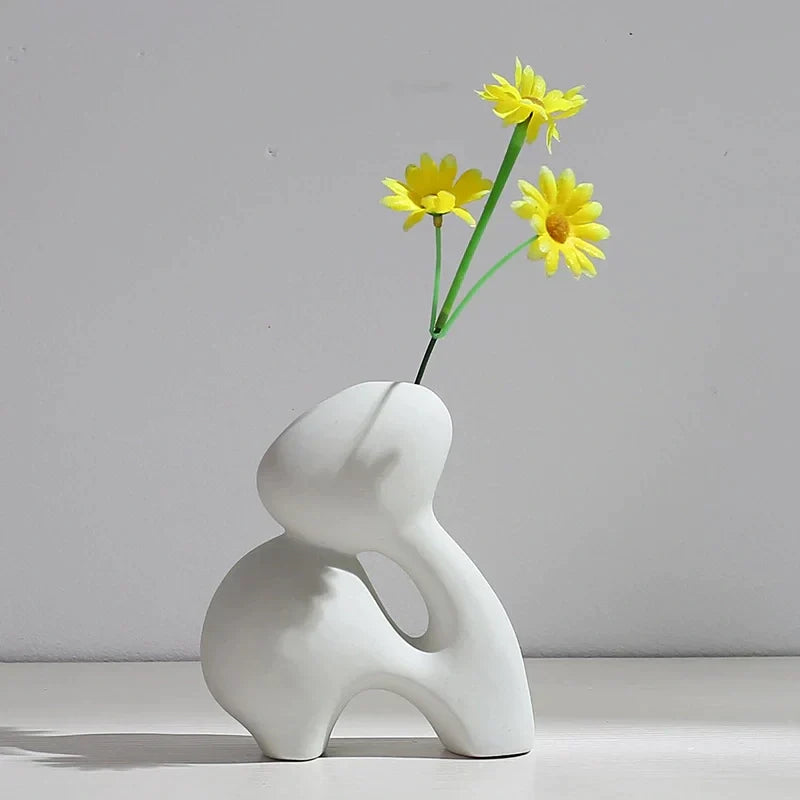 Abstract Art Ceramic Vase Nordic Minimalist Decoration B
