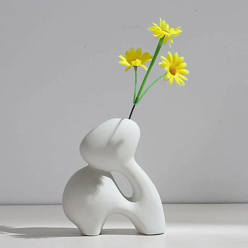 Abstract Art Ceramic Vase Nordic Minimalist Decoration B