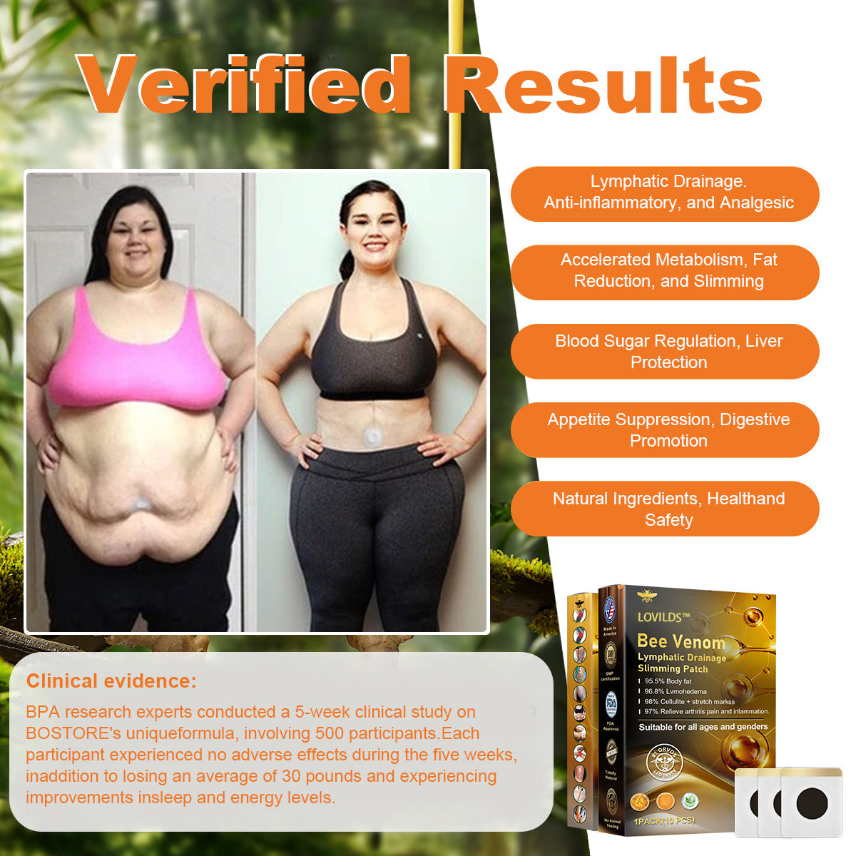🐝🐝KLENIMORE Bee venom Drainage Slimming Patch🔥