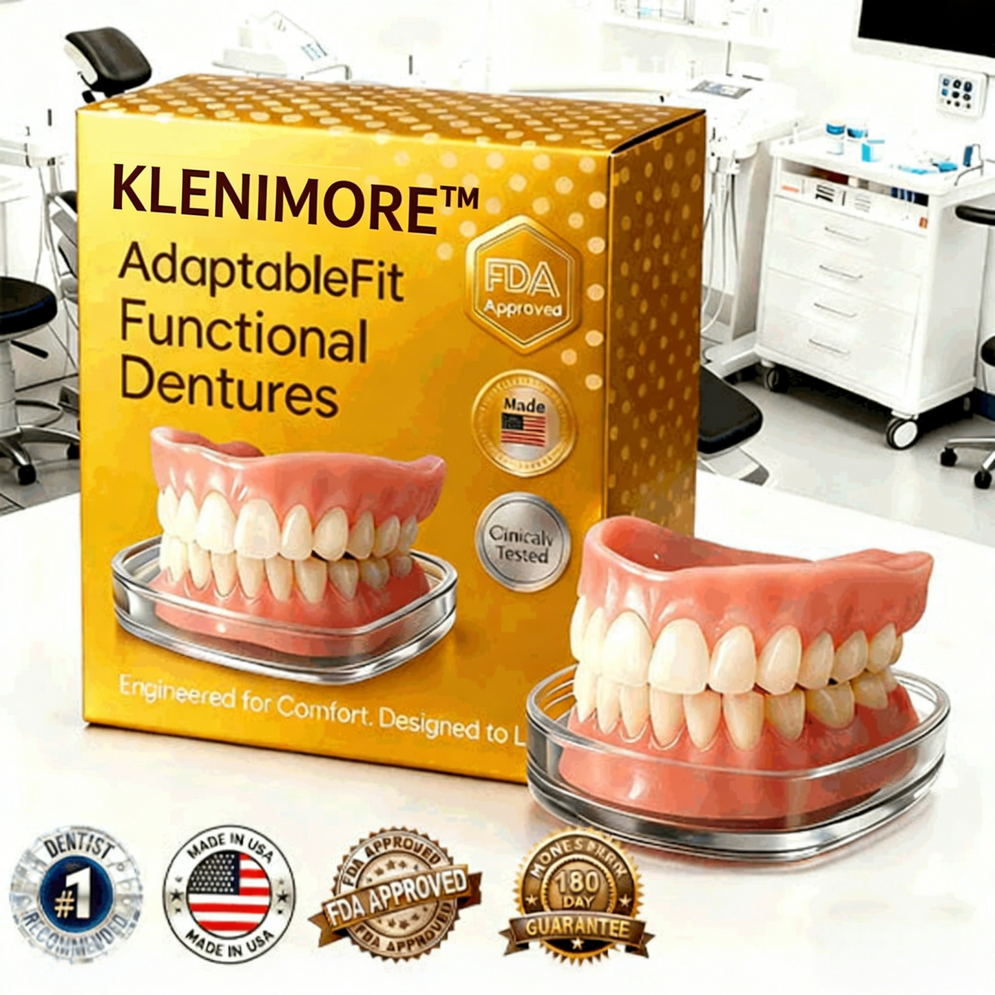 🌎Ends Today: 70% OFF! ⏰ Medical Full Denture with Strong Suctiond
