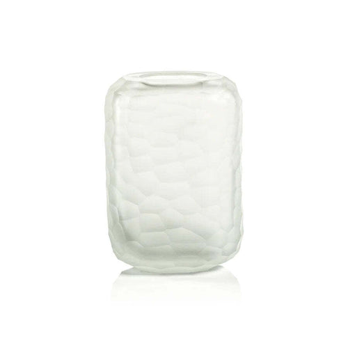 Hammered Frosted Glass Vase