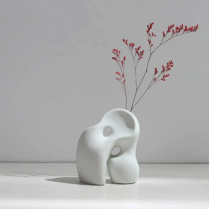 Abstract Art Ceramic Vase Nordic Minimalist Decoration B