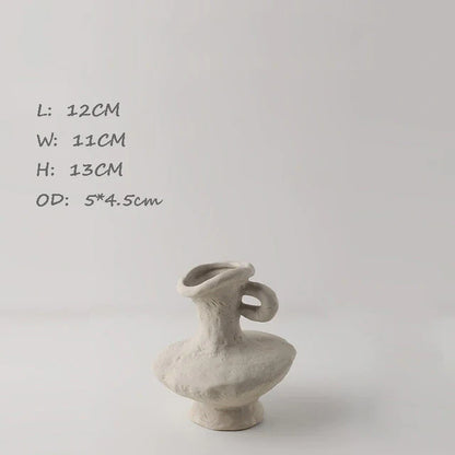 Ceramic White Vases Hydroponics Scandinavian style