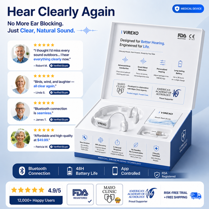 🏆 Final 2 Hours : Only Limited Stock Left🌟Cheeroll®  Bone Conduction Smart Hearing Headphones （Mayo Clinic Recommended）