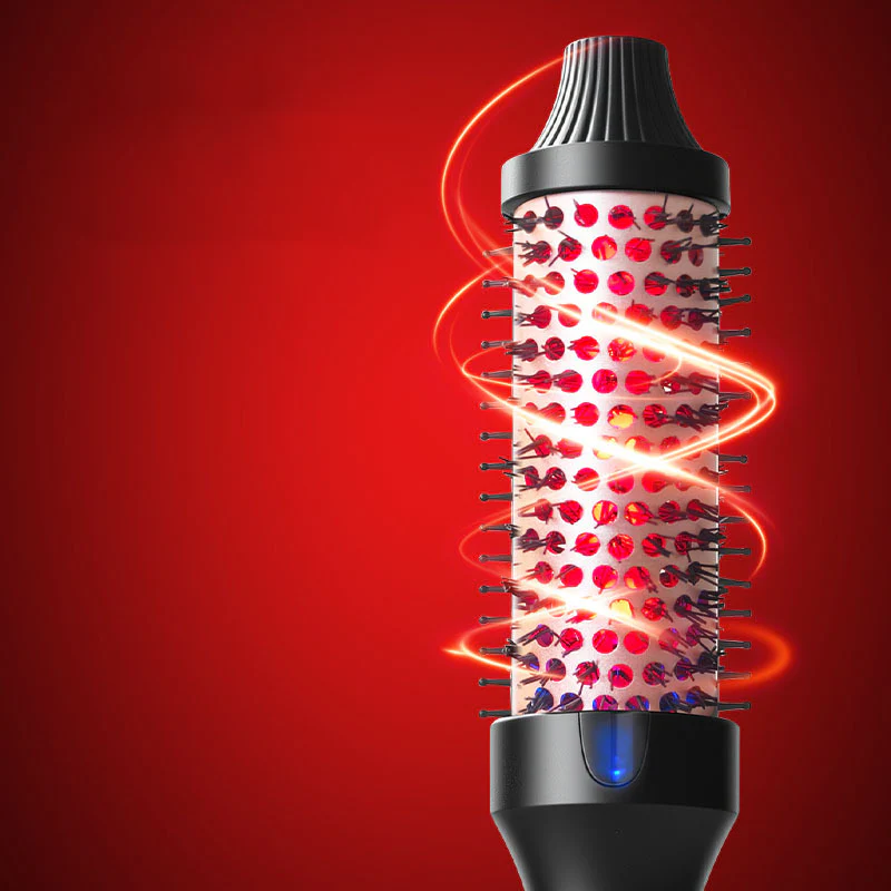 ✨ Professional 2-in-1 Hot Air Styling Brush | Red Light Care Technology — Dry, Smooth, Volumize & Style Effortlessly for Salon-Quality Hair at Home ✨