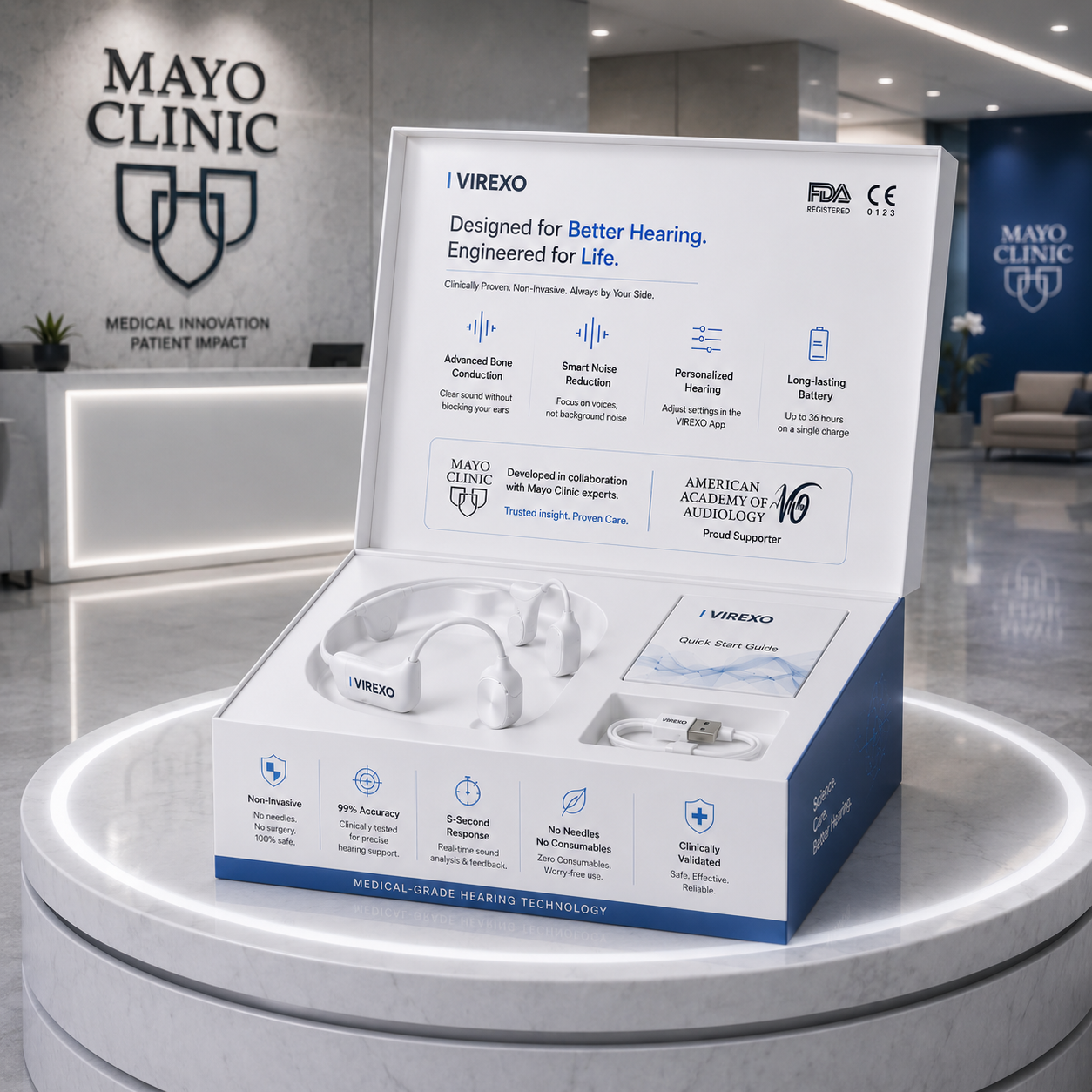 🏆 Final 2 Hours : Only Limited Stock Left🌟Cheeroll®  Bone Conduction Smart Hearing Headphones （Mayo Clinic Recommended）