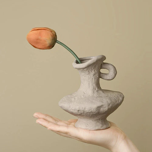 Ceramic White Vases Hydroponics Scandinavian style