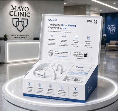 🏆 Final 2 Hours : Only Limited Stock Left🌟Cheeroll®  Bone Conduction Smart Hearing Headphones （Mayo Clinic Recommended）