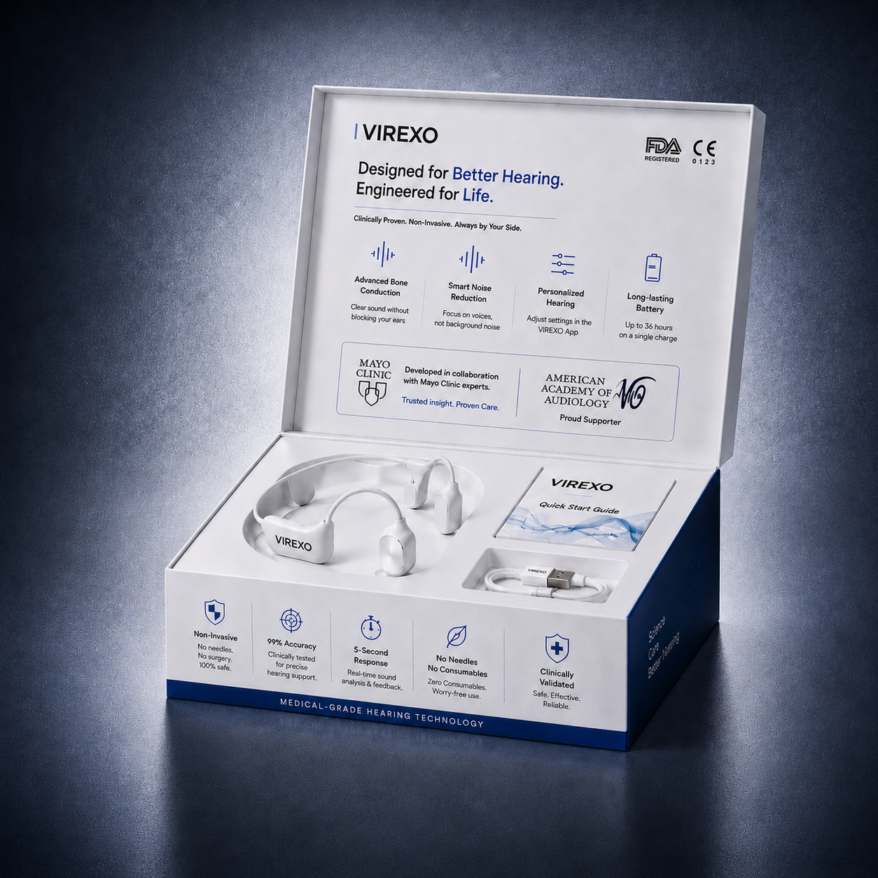 🏆 Final 2 Hours : Only Limited Stock Left🌟Cheeroll®  Bone Conduction Smart Hearing Headphones （Mayo Clinic Recommended）