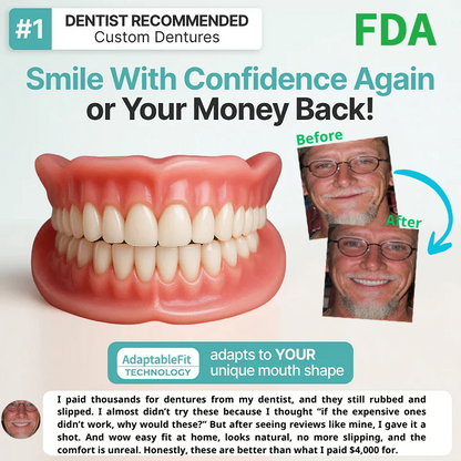 🌎Ends Today: 70% OFF! ⏰ Medical Full Denture with Strong Suctiond